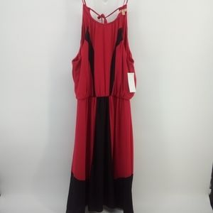 NWT Gibson Latimer Pink Black Colorblock Dress The West End M